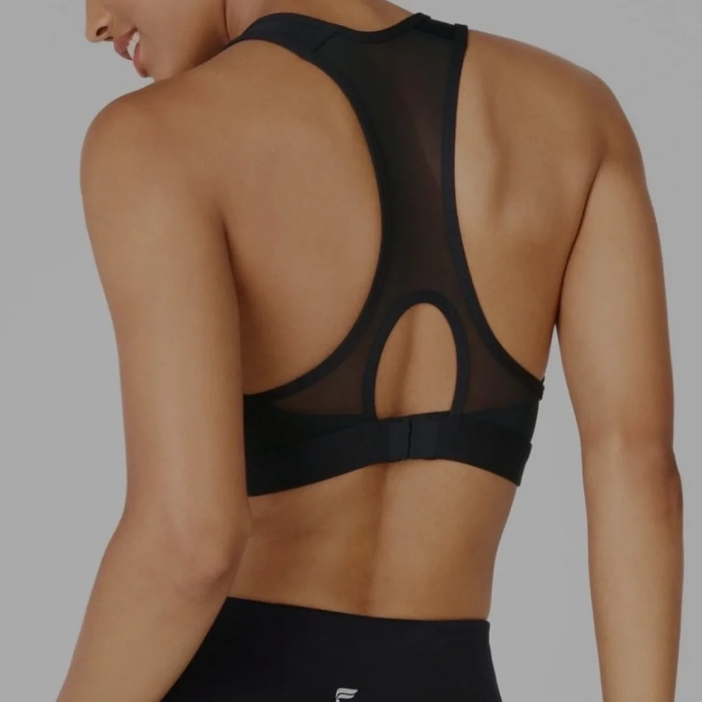 Fabletics blare zip up high impact sports bra